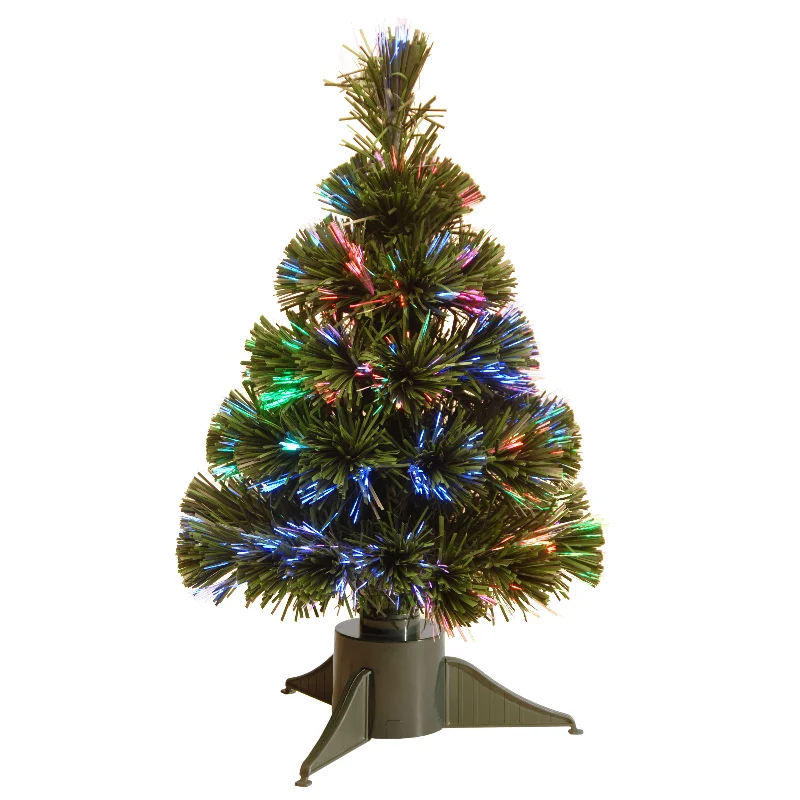 18 in.Pre-Lit Fiber Optic Ice Tree