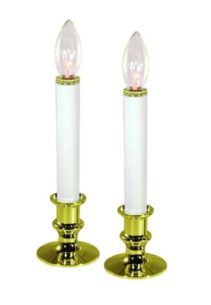 Set of 2 Battery-Operated Incandescent Candle Lights