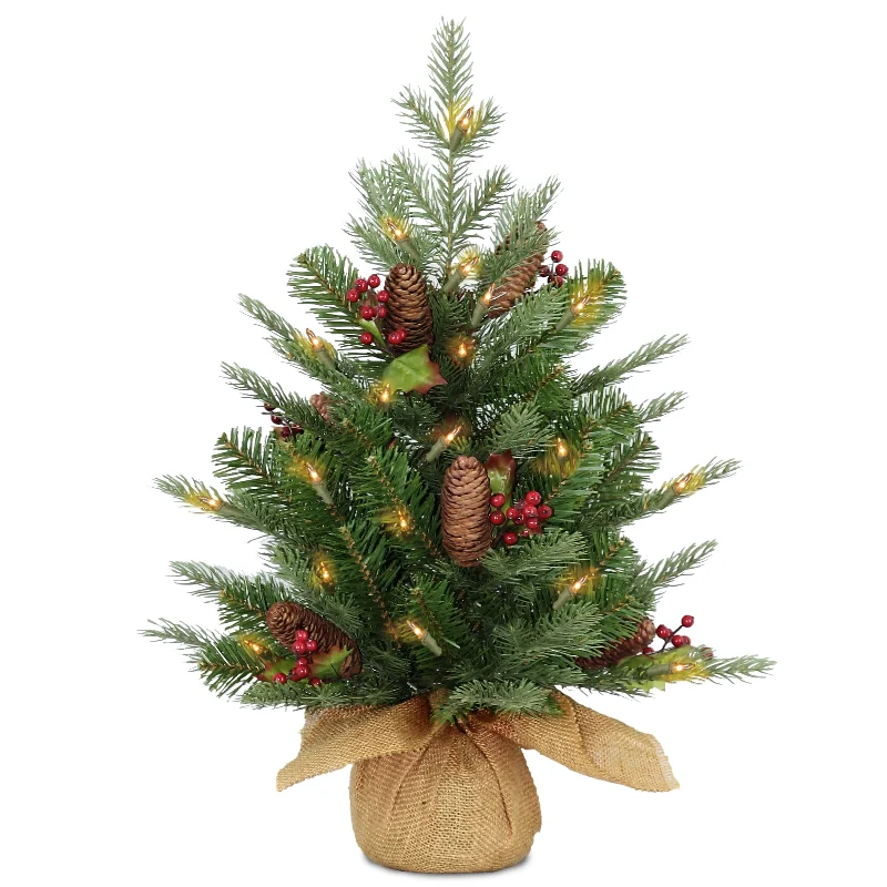 2 ft. Pre-Lit Nordic Spruce Tree with  LED Lights