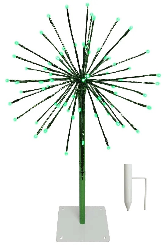 (Green) Green Metallic Taped Wire with Green LED Bulbs