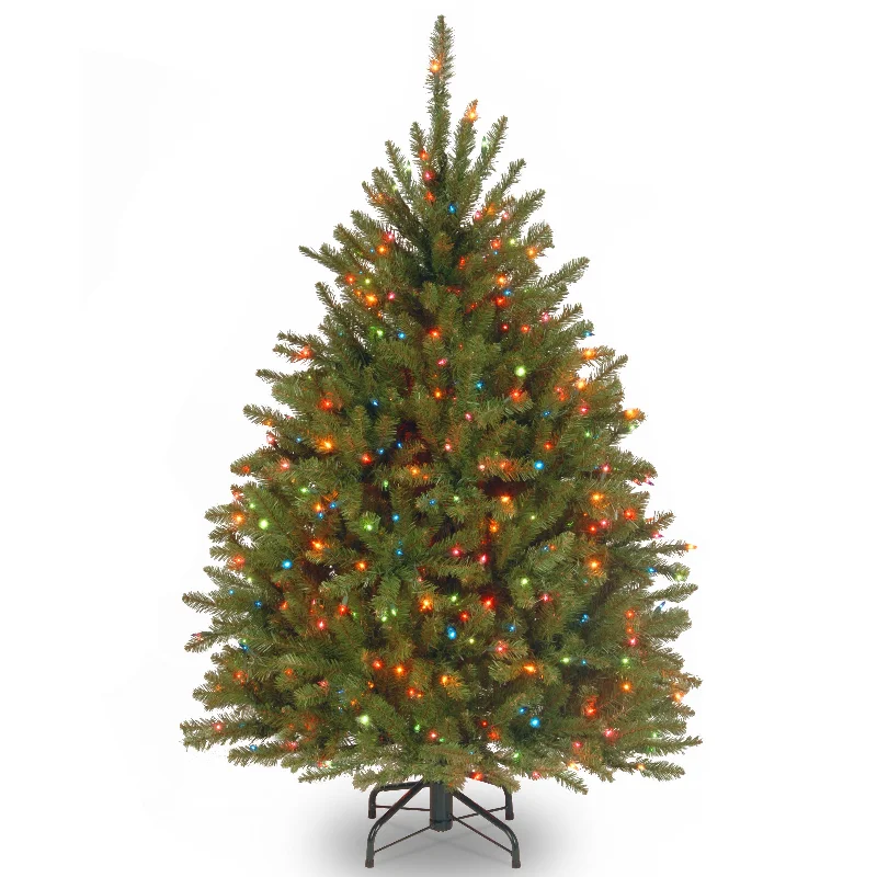 4.5 ft. Pre-Lit Dunhill Fir Tree with Multicolor Lights