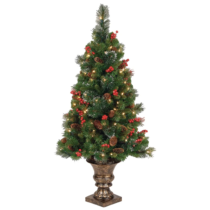 4 ft. Pre-Lit Crestwood Spruce Tree with Clear Lights