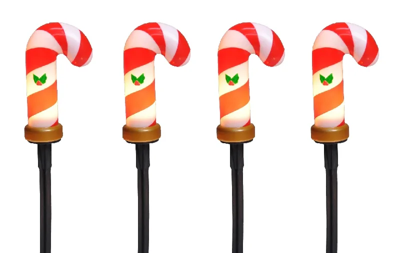 4Pc. Candy Cane Pathway Lights