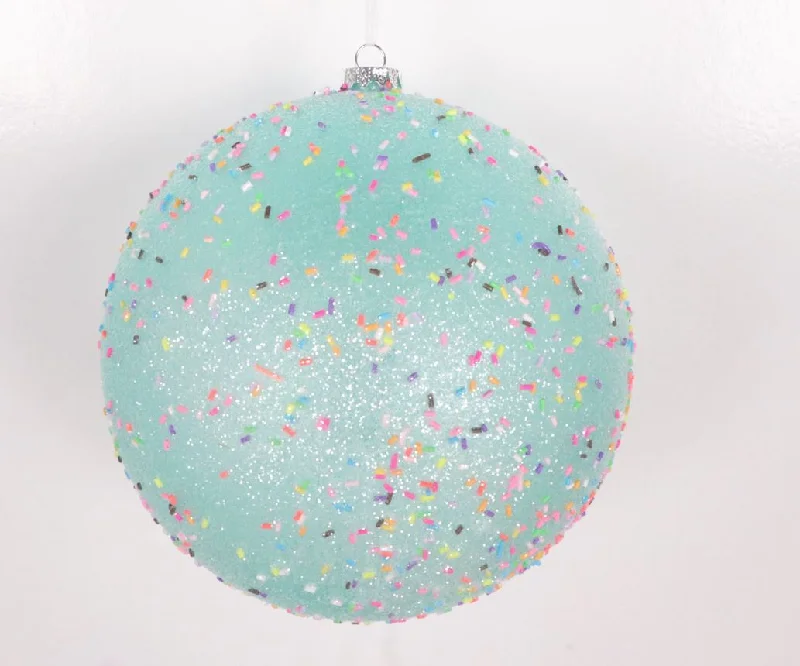 5" Blue Sprinkles & Sugar Ornament Set of 6