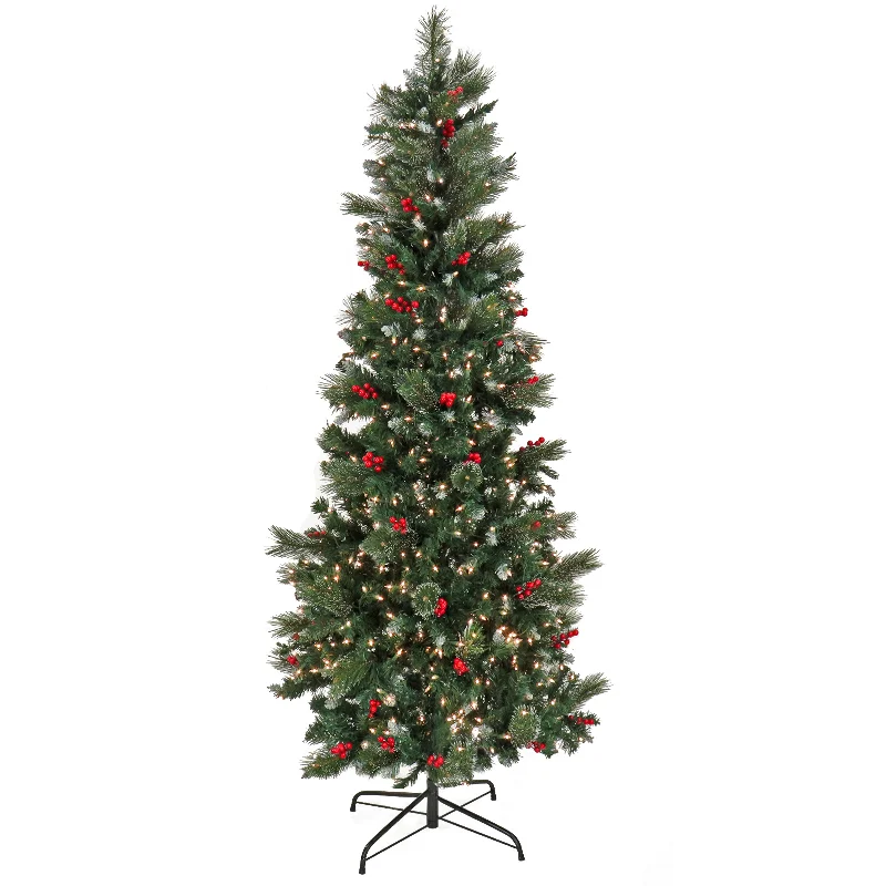 6.5 ft. Pre-Lit Meadowlark Pencil Tree with Clear Lights