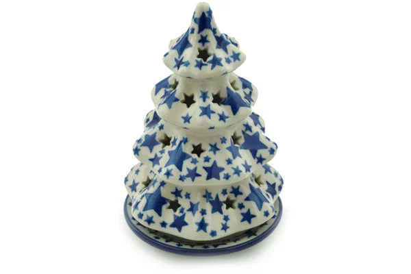 6" Christmas Tree Candle Holder - Starlight