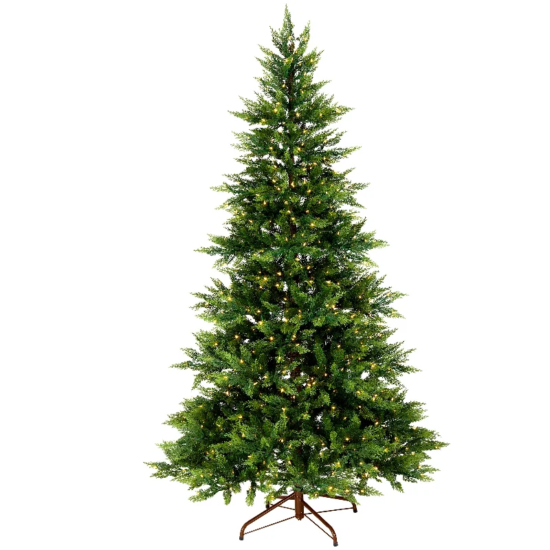 6.5 ft. Festive Fern Tree with Clear Lights