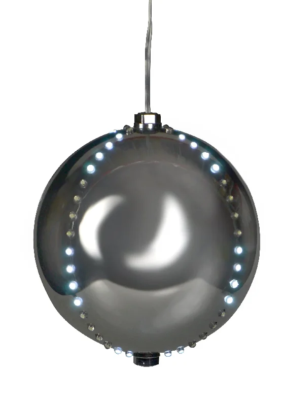 (Silver/Cool White) Silver and Cool White-colored Snowfall Ornament