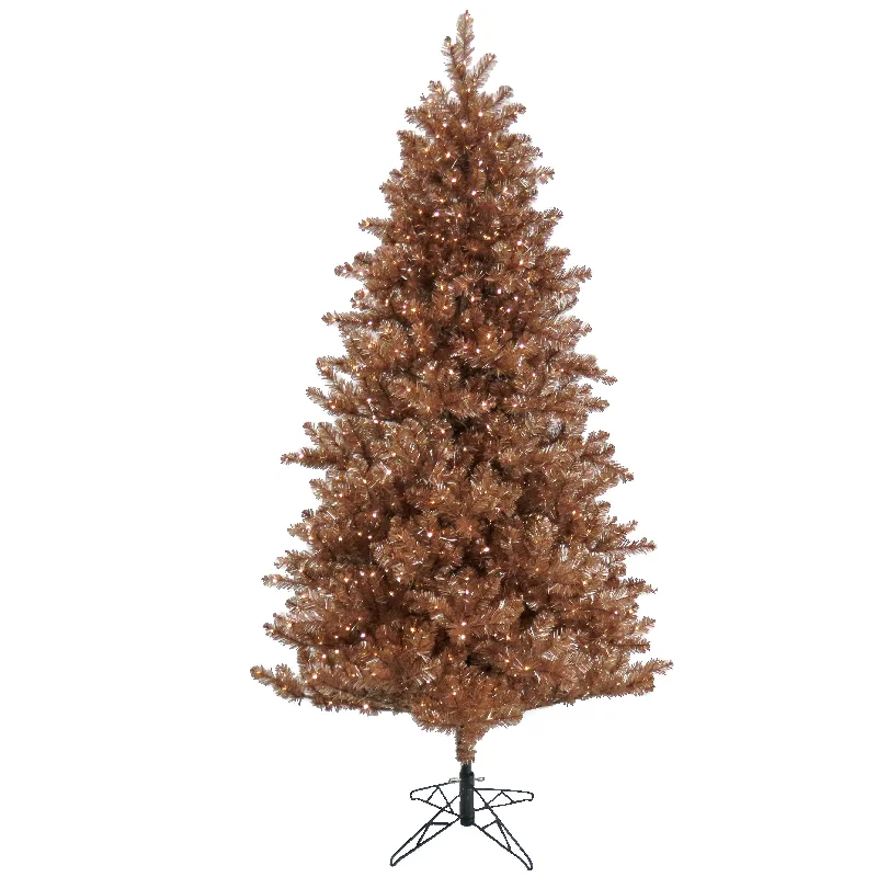 7.5 ft. Pre-Lit Christmas Rose Gold Metallic Tree