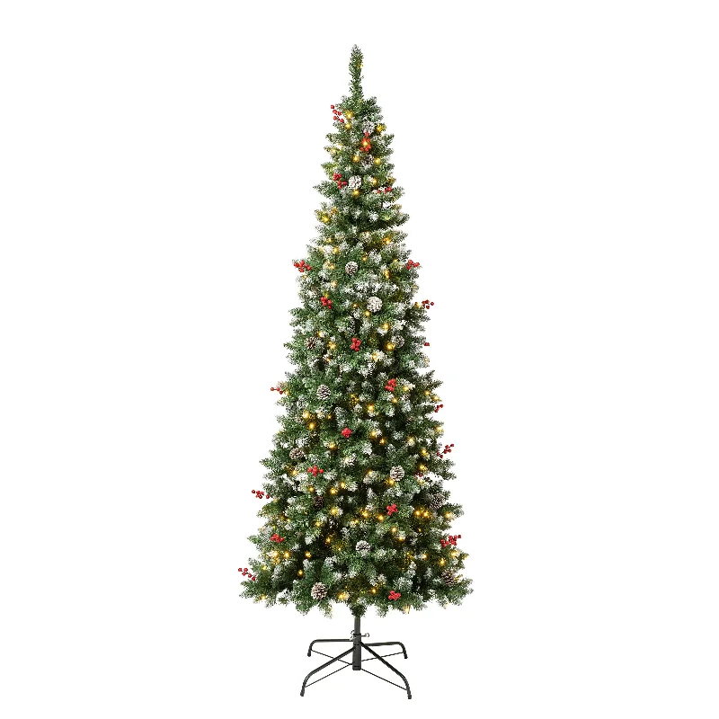 7.5 ft. Pre-Lit Cullen Slim Tree with Warm White LED Lights