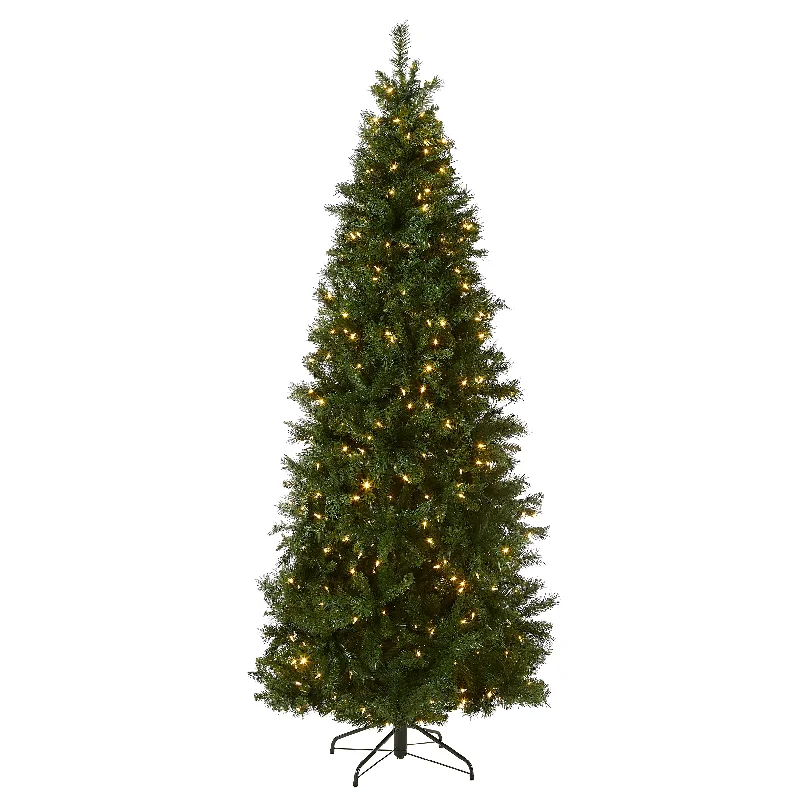 7.5 ft. Pre-Lit Leigh Valley Slim Tree with Dual Color LED Lights