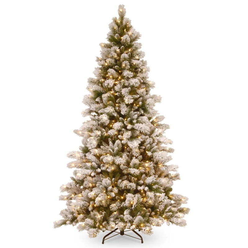 7.5 ft. Pre-Lit Snowy Westwood Pine Full Tree with Clear Lights