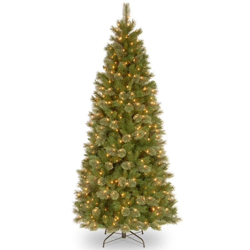 7.5 ft. Pre-Lit Tacoma Pine Slim Tree with Clear Lights