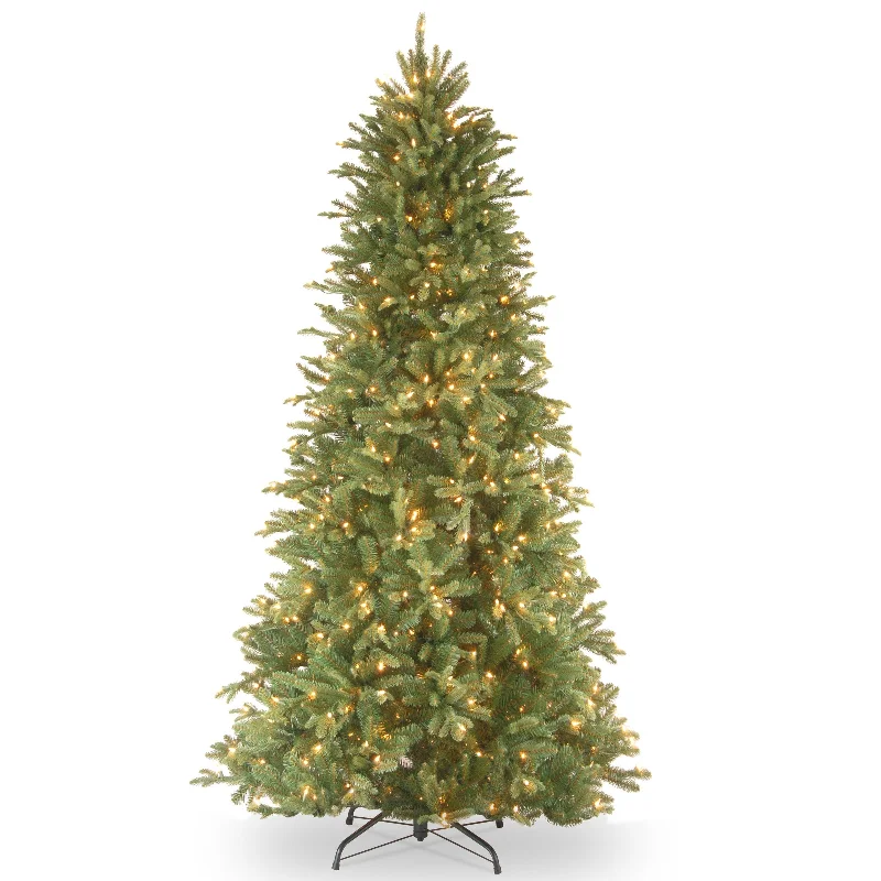 7.5 ft. Pre-Lit Tiffany Fir Slim Tree with Clear Lights