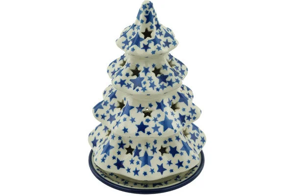 8" Christmas Tree Candle Holder - Starlight