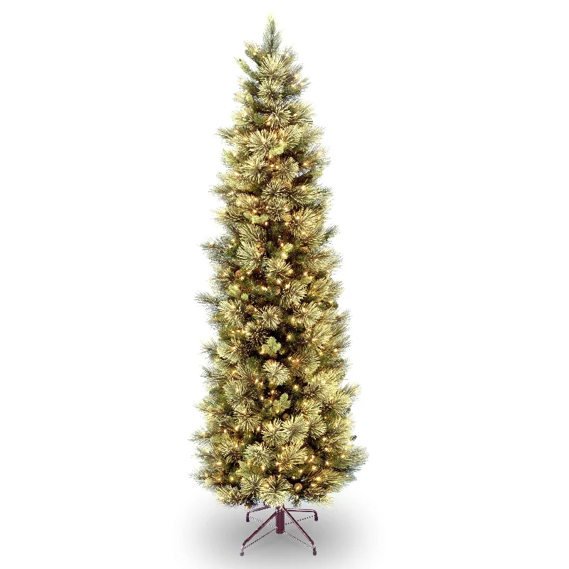 9 ft. Pre-Lit Carolina Pine Slim Tree with Clear Lights