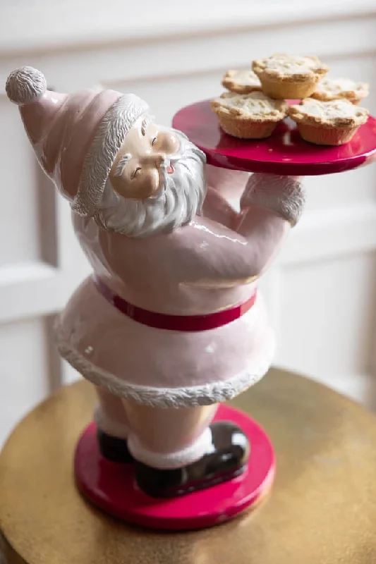 Butler Santa In Pink Christmas Decoration