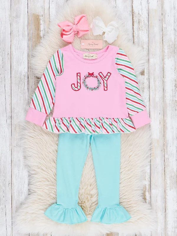 Candy Striped "Joy" Ruffle Outfit