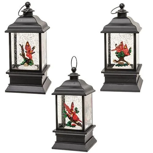 Cardinal Lantern Snowglobe, 3 Asstd. sold individually