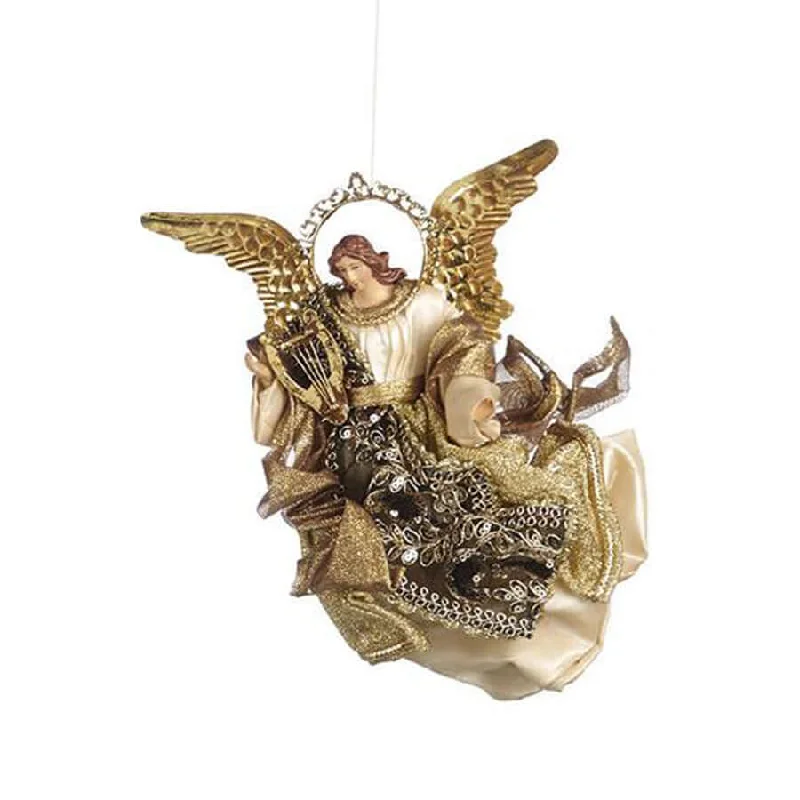 CHRISTMAS ANGEL WITH LYRE - CHRISTMAS TREE DECORATION - RESIN