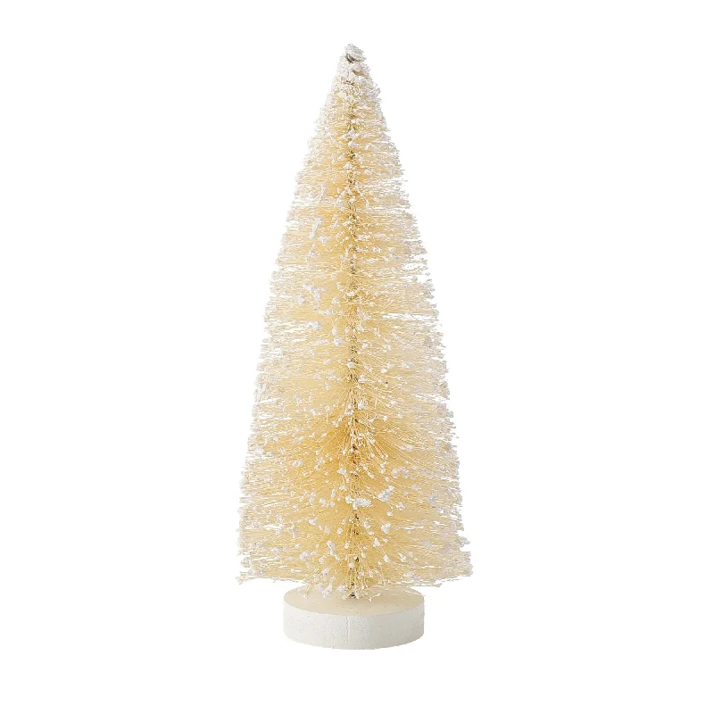 Cream Tree with Snow Glitter