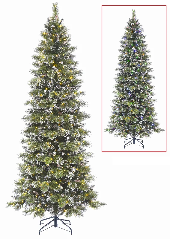 Crystal Elegance Pine Slim Dual Color LED PowerConnect™ Pre-Lit Artificial Christmas Tree