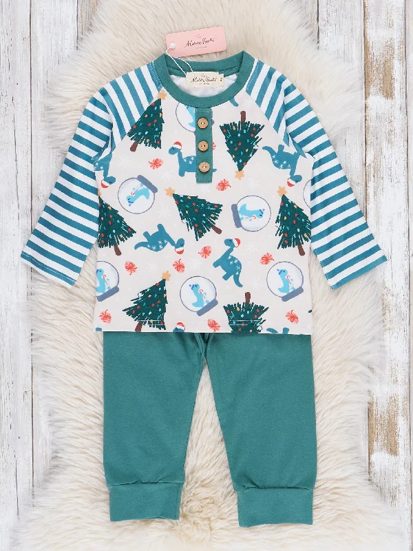 Dinosaurs & Evergreens Raglan Outfit