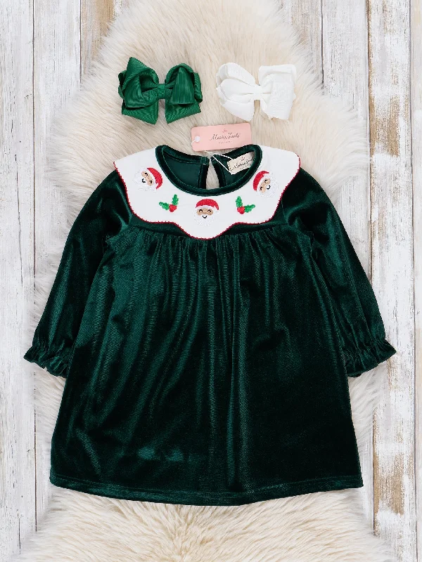 Emerald Velvet Holly Jolly Dress