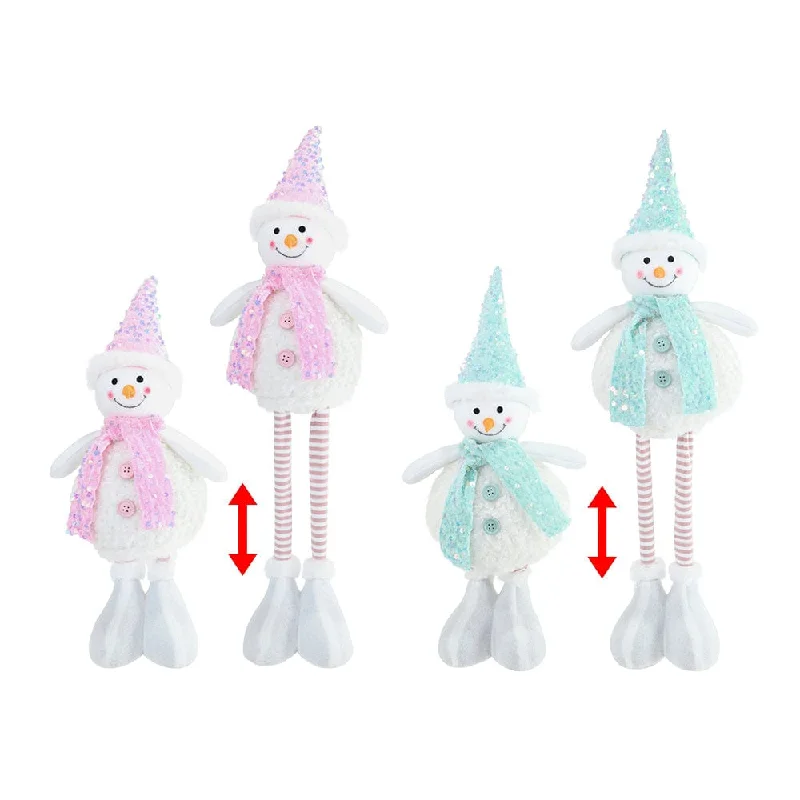 Extendable Snowman Pastel Asst (45-60cm)