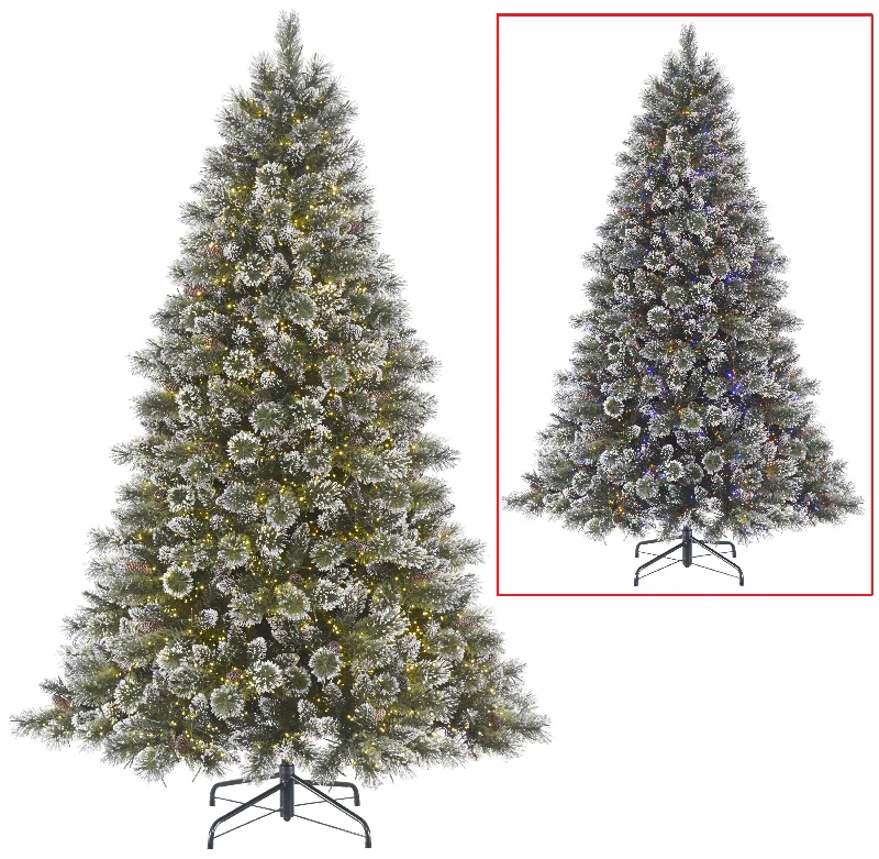 Frosted Crystal Elegance Pine Starry Dual Galaxy LED PowerConnect™ Pre-Lit Artificial Christmas Tree