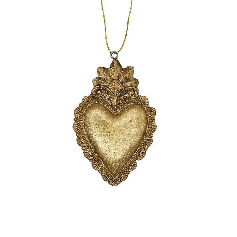 HEART - CHRISTMAS TREE DECORATION - RESIN