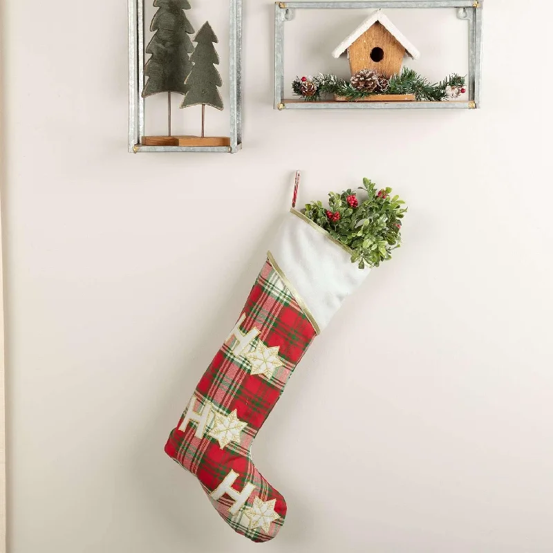 HO HO Holiday Stocking 11x20 VHC Brands