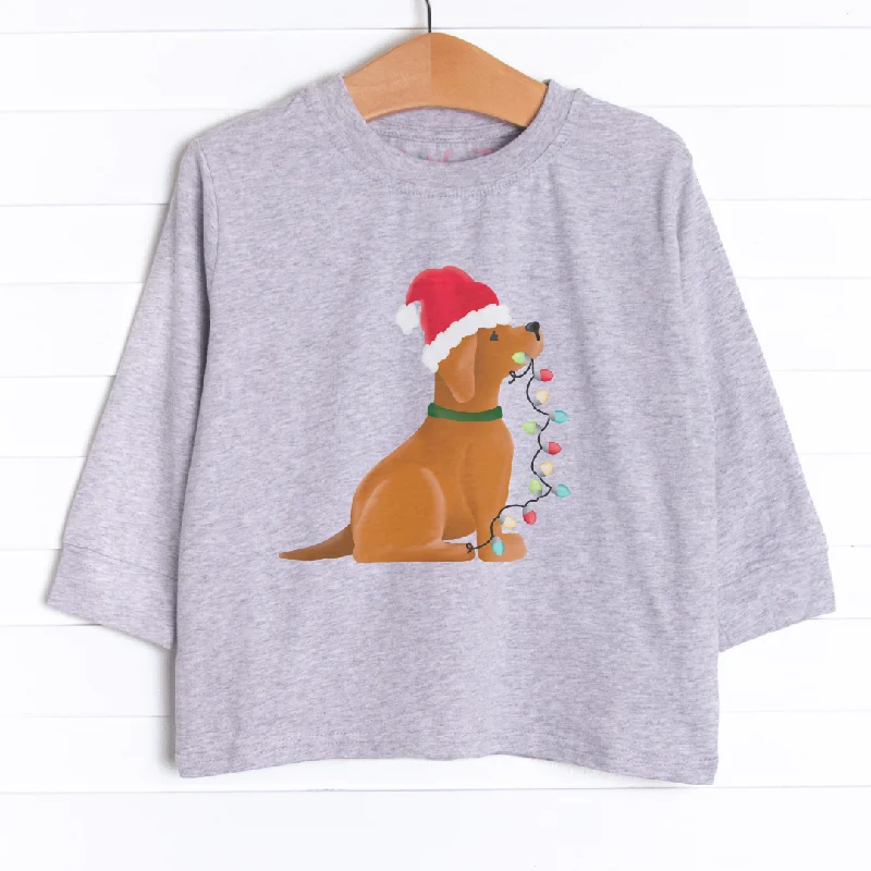 Holiday Pup Long Sleeve Graphic Tee