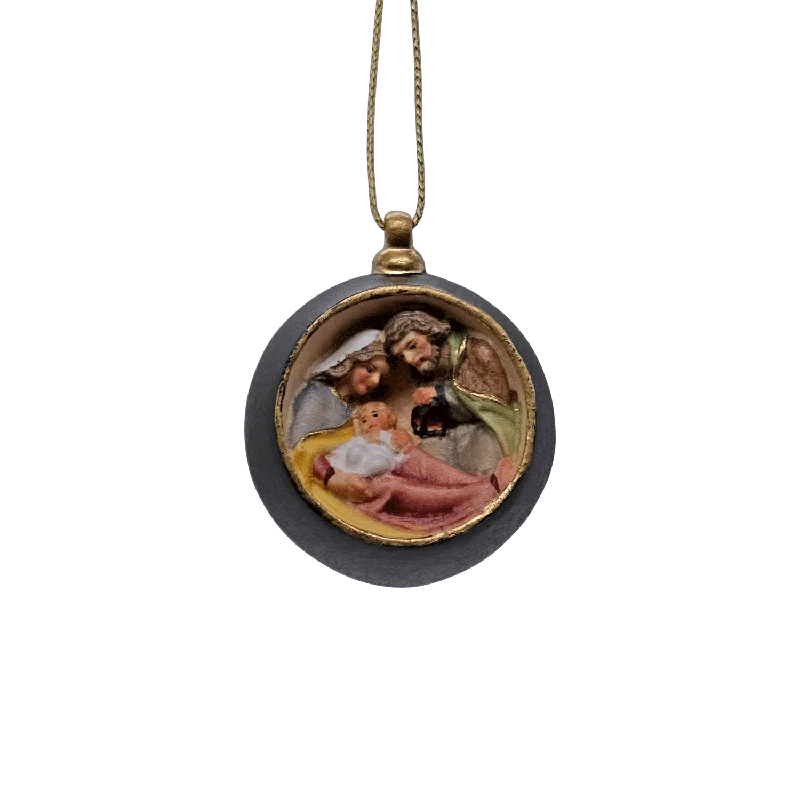 HOLY FAMILY - CHRISTMAS ORNAMENT - WOOD