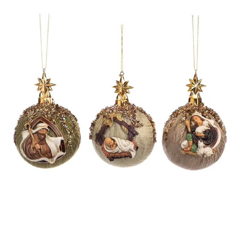 HOLY FAMILY SET - CHRISTMAS ORNAMENT