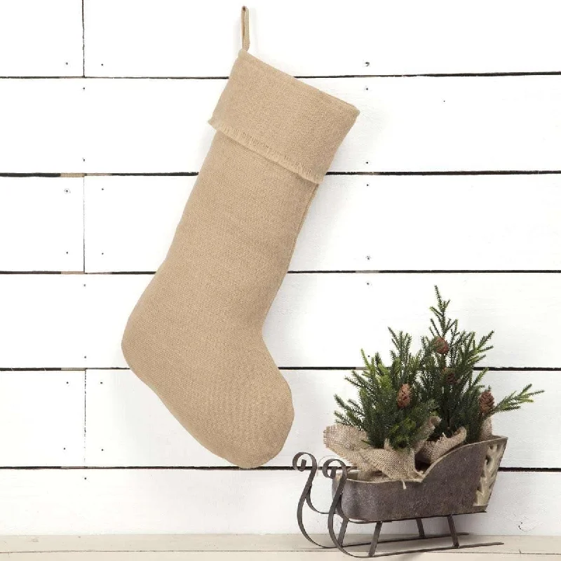 Jute Burlap Natural Stocking 12x20 VHC Brands