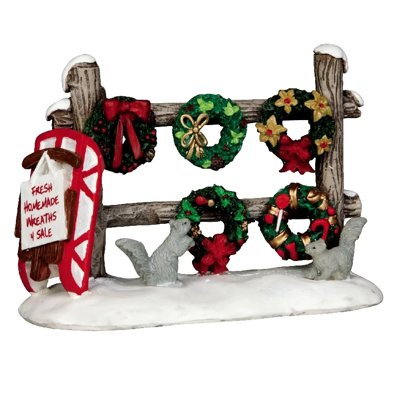 Lemax Vail Village Accessory: Christmas Wreaths 4 Sale #54942