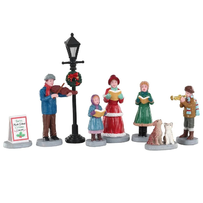 Lemax Caddington Village Figurines: Baily's Music School Carolers, Set of 8 #02949