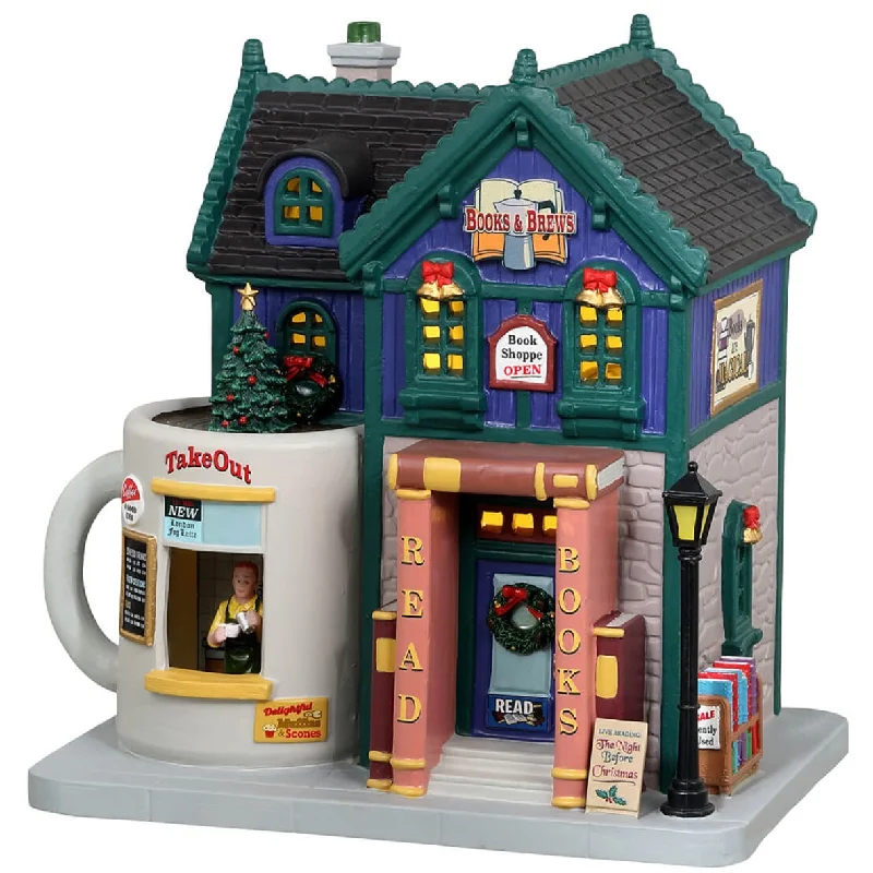 Lemax Caddington Village Lighted Building: Books and Brews Café #35038