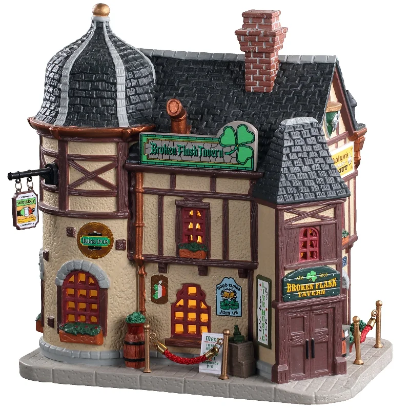 Lemax Caddington Village Lighted Building: Broken Flask Tavern #05647