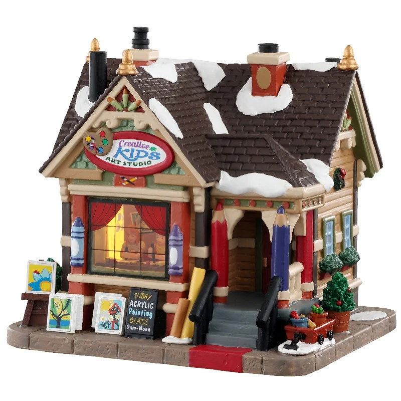 Lemax Caddington Village Lighted Building: Creative Kids Art Studio #05656