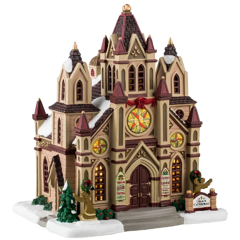 NEW 2024 Lemax Caddington Village Lighted Building: Grace Cathedral #45255