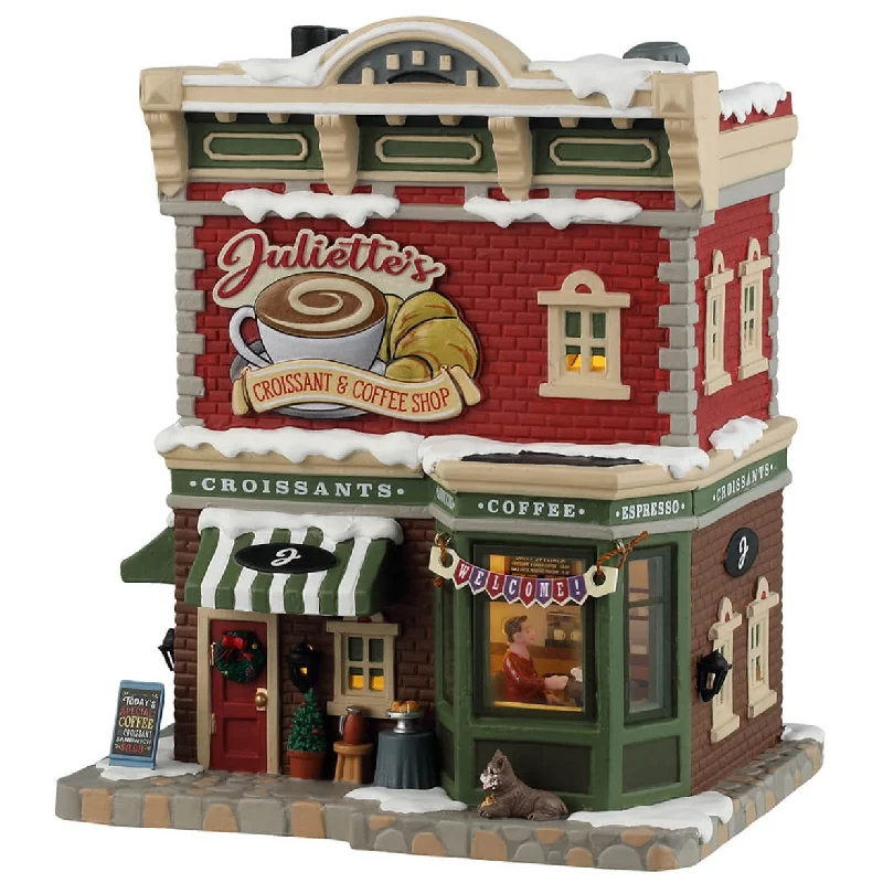 NEW 2024 Lemax Caddington Village Lighted Building: Juliette's Croissant & Coffee Shop #45251