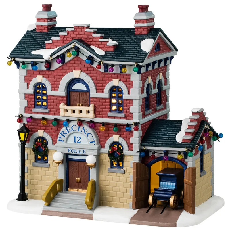 NEW 2024 Lemax Caddington Village Lighted Building: Precinct 12 Police #45249