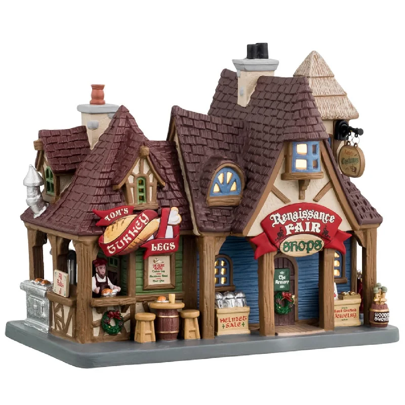 NEW 2024 Lemax Caddington Village Lighted Building: Renaissance Fair Shops #45260