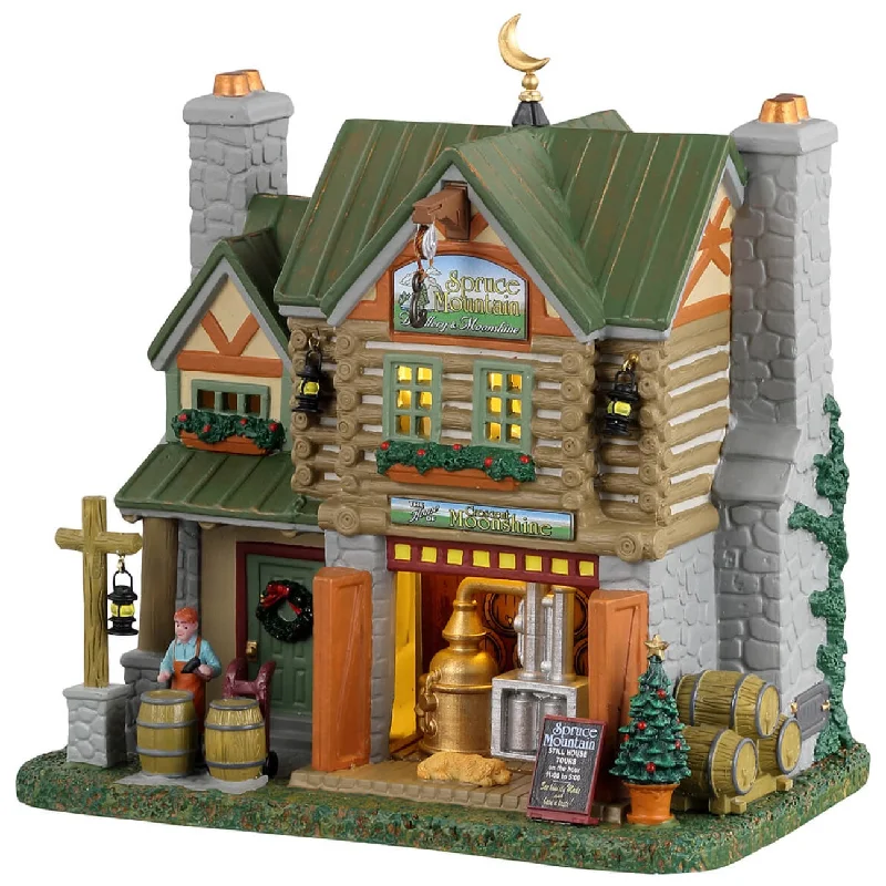 NEW 2024 Lemax Caddington Village Lighted Building: Spruce Mountain Distillery & Moonshine #35076