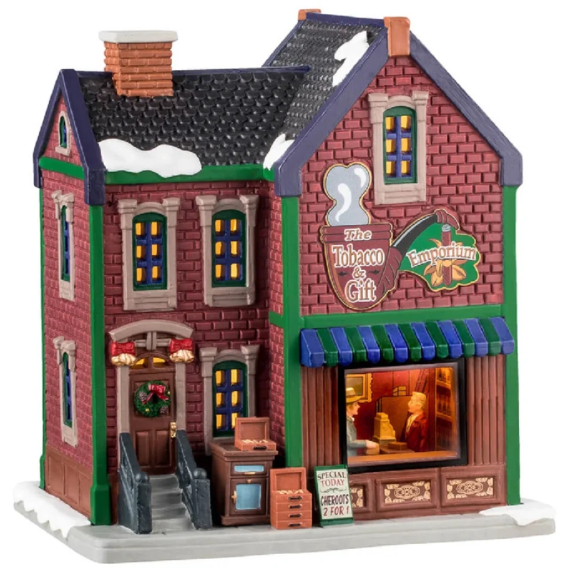 NEW 2024 Lemax Caddington Village Lighted Building: The Tobacco & Gift Emporium #45256