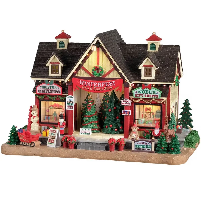 Lemax Caddington Village Lighted Building: Winterfest Arts & Crafts Show #25865