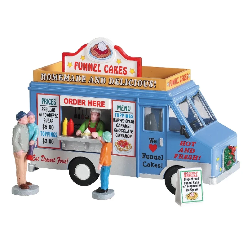 Lemax General Collectible Table Pieces: Funnel Cakes Food Truck, Set of 4 #93420