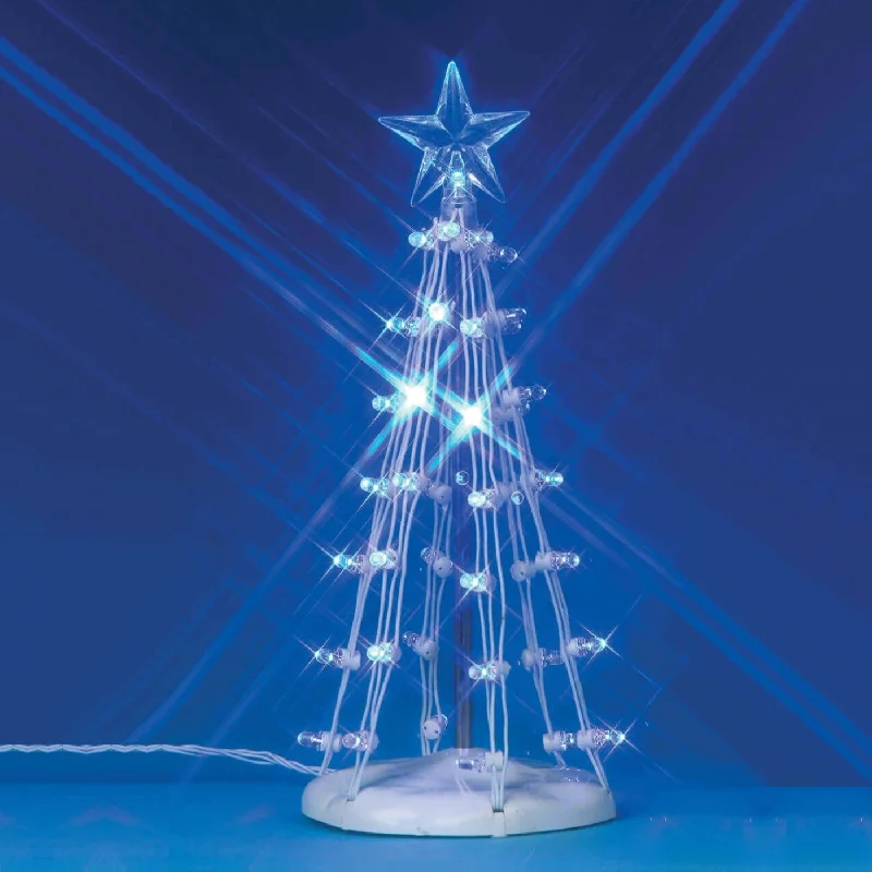 Lemax General Collectibles: 6" Lighted Silhouette Tree, Blue #74658